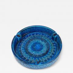 Aldo Londi Aldo Londi Bitossi Very Large Round Rimini Blue Glazed Midcentury Ashtray 1950s - 4061019