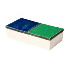 Aldo Londi Aldo Londi Box Mondrian Ceramic Blue Green Black Signed Rosenthal Netter - 3897009