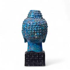 Aldo Londi Aldo Londi for Bitossi Mid Century Blue Buddha Bust - 4222219