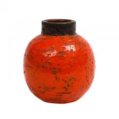 Aldo Londi Aldo Londi for Bitossi Vase Ceramic Orange Brown Signed - 3791791