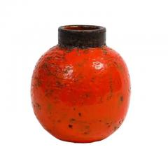 Aldo Londi Aldo Londi for Bitossi Vase Ceramic Orange Brown Signed - 3791793