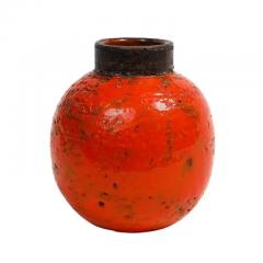 Aldo Londi Aldo Londi for Bitossi Vase Ceramic Orange Brown Signed - 3791795