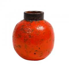 Aldo Londi Aldo Londi for Bitossi Vase Ceramic Orange Brown Signed - 3791798