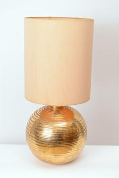 Aldo Londi Bitossi Gold Ceramic Table Lamp c 1960 - 1101381
