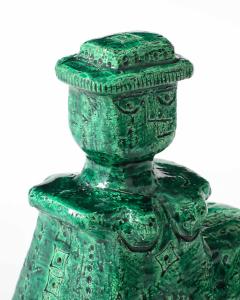 Aldo Londi Green Ceramic Therianthrope Sculpture by Aldo Londi for Bitossi Italy c 1960 - 4609385