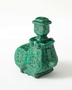 Aldo Londi Green Ceramic Therianthrope Sculpture by Aldo Londi for Bitossi Italy c 1960 - 4609387