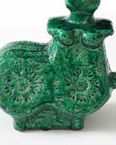Aldo Londi Green Ceramic Therianthrope Sculpture by Aldo Londi for Bitossi Italy c 1960 - 4609388