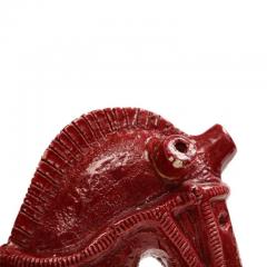 Aldo Londi Large Aldo Londi Bitossi Horse Ceramic Red Signed - 3218444