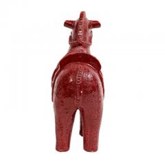 Aldo Londi Large Aldo Londi Bitossi Horse Ceramic Red Signed - 3218449