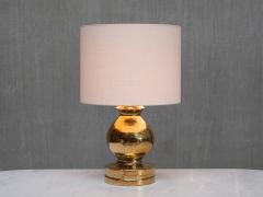 Aldo Londi Large Pair of Aldo Londi Gold Glazed Ceramic Table Lamps Luxus Vittsj 1970s - 4747823