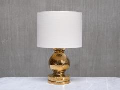 Aldo Londi Large Pair of Aldo Londi Gold Glazed Ceramic Table Lamps Luxus Vittsj 1970s - 4747824