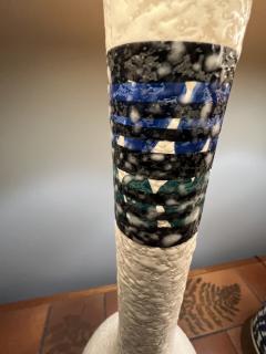 Aldo Londi MID CENTURY ITALIAN ELONGATED BOTTLE CERAMIC LAMPS WITH ORIGINAL SHADES - 3157363