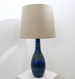 Aldo Londi Mid Century Rimini Blue Ceramic Table Lamp by Aldo Londi for Bitossi - 2818637