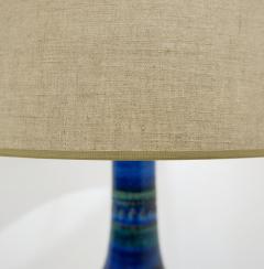 Aldo Londi Mid Century Rimini Blue Ceramic Table Lamp by Aldo Londi for Bitossi - 2818641