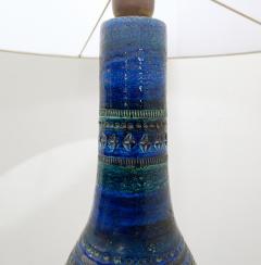 Aldo Londi Mid Century Rimini Blue Ceramic Table Lamp by Aldo Londi for Bitossi - 2818642