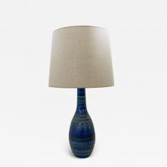 Aldo Londi Mid Century Rimini Blue Ceramic Table Lamp by Aldo Londi for Bitossi - 2823072