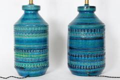 Aldo Londi Pair of Aldo Londi for Bitossi Rimini Pottery Table Lamps circa 1960 - 3050713