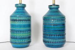 Aldo Londi Pair of Aldo Londi for Bitossi Rimini Pottery Table Lamps circa 1960 - 3050714