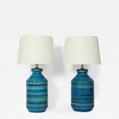 Aldo Londi Pair of Aldo Londi for Bitossi Rimini Pottery Table Lamps circa 1960 - 3052555