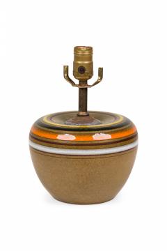 Aldo Londi Pair of Aldo Londi for Bitossi Rosenthal NetterStriped Ceramic Table Lamps - 4162664