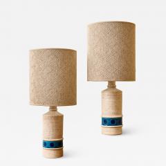 Aldo Londi Pair of B4 25 Ceramic Table Lamps by Aldo Londi for Bitossi - 4796005