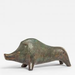 Aldo Londi Rare Ceramic Figure of Wild Boar - 4344618