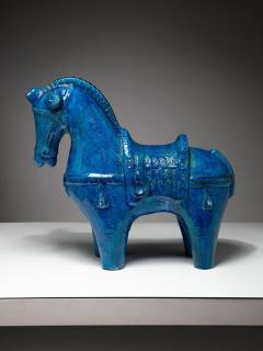 Aldo Londi Rimini Blu Ceramic Horse by Aldo Londi for Bitossi - 4724612