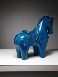 Aldo Londi Rimini Blu Ceramic Horse by Aldo Londi for Bitossi - 4724615