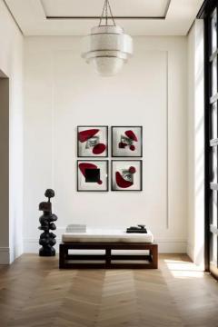 Aldo Michelangeli Mixed Media Works on Paper Organic Intervention Set of Four - 4146962