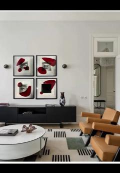 Aldo Michelangeli Mixed Media Works on Paper Organic Intervention Set of Four - 4146965