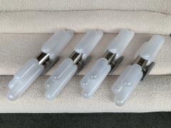 Aldo Nason 2 Pair of Torpedo Sconces by Carlo Nason for Mazzega Murano Italy 1970s - 1687937