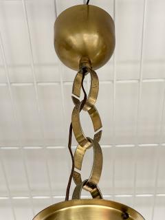 Aldo Nason Brass Chain Pendant Murano Glass by Aldo Nason for Mazzega Italy 1970s - 4325967