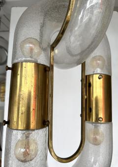 Aldo Nason Brass Chain Pendant Murano Glass by Aldo Nason for Mazzega Italy 1970s - 4325968