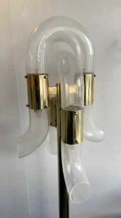 Aldo Nason Brass Floor Lamp Murano Glass by Aldo Nason for Mazzega Italy 1970s - 2524015