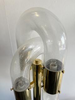 Aldo Nason Brass Floor Lamp Murano Glass by Aldo Nason for Mazzega Italy 1970s - 2524019