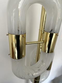 Aldo Nason Brass Floor Lamp Murano Glass by Aldo Nason for Mazzega Italy 1970s - 2958735