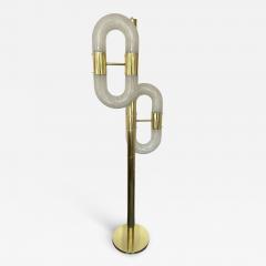 Aldo Nason Brass Floor Lamp Murano Glass by Aldo Nason for Mazzega Italy 1970s - 2962994