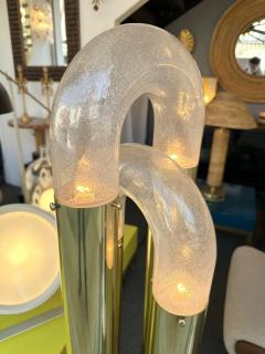 Aldo Nason Brass Floor Lamp Murano Glass by Aldo Nason for Mazzega Italy 1970s - 4245372