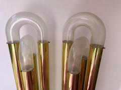 Aldo Nason Brass Floor Lamp Murano Glass by Aldo Nason for Mazzega Italy 1970s - 4245374