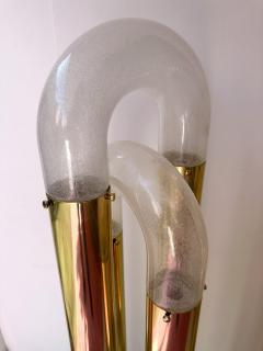 Aldo Nason Brass Floor Lamp Murano Glass by Aldo Nason for Mazzega Italy 1970s - 4245379