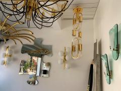 Aldo Nason Chandelier Brass Chain Murano Glass by Aldo Nason for Mazzega Italy 1970s - 939309