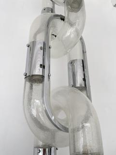 Aldo Nason Chandelier Chain Murano Glass Metal by Aldo Nason for Mazzega Italy 1970s - 2060820