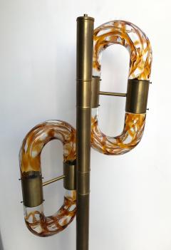 Aldo Nason Floor Lamp Brass Murano Glass by Aldo Nason for Mazzega Italy 1970s - 927347