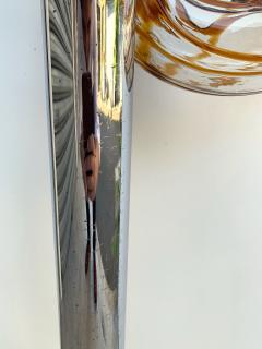 Aldo Nason Floor Lamp Metal Chrome Murano Glass by Aldo Nason for Mazzega Italy 1970s - 1024114