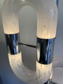 Aldo Nason Floor Lamp Metal Chrome Murano Glass by Aldo Nason for Mazzega Italy 1970s - 2344837