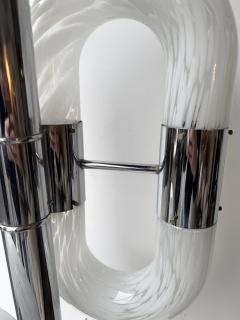 Aldo Nason Metal Chain Floor Lamp Murano Glass by Aldo Nason for Mazzega Italy 1970s - 4422155