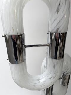 Aldo Nason Metal Chain Floor Lamp Murano Glass by Aldo Nason for Mazzega Italy 1970s - 4422156