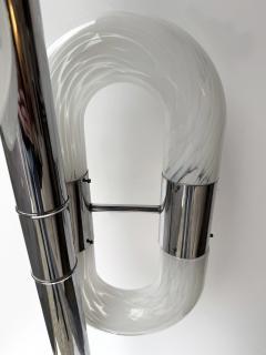 Aldo Nason Metal Chain Floor Lamp Murano Glass by Aldo Nason for Mazzega Italy 1970s - 4422162