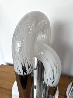 Aldo Nason Pair of Chain Murano Glass Lamps by Aldo Nason for Mazzega Italy 1970s - 3125353