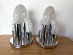 Aldo Nason Pair of Chain Murano Glass Lamps by Aldo Nason for Mazzega Italy 1970s - 3125357